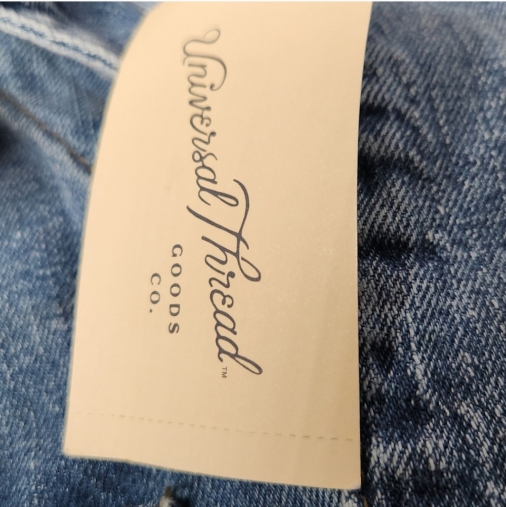 Women's Long Sleeve Utility Baggy Denim Jumpsuit Universal Thread Medium Denim 2 - Picture 4 of 16